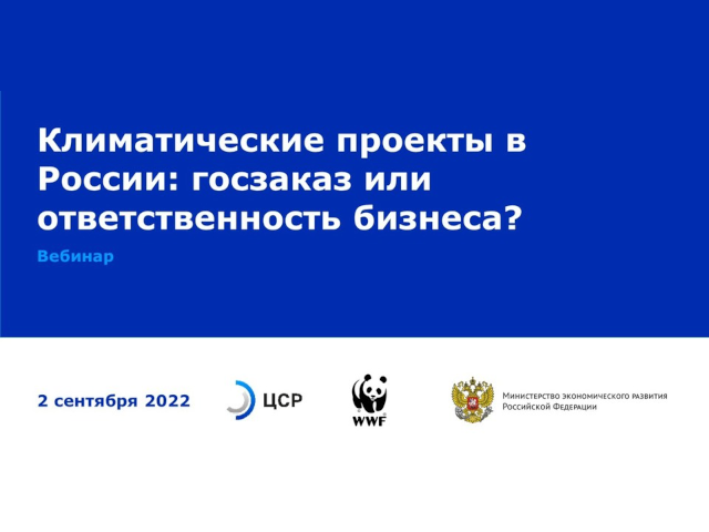 Климатические проекты в России: госзаказ или ответственность бизнеса?