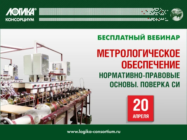 Консорциум ЛОГИКА приглашает на бесплатный вебинар «Метрологическое обеспечение. Нормативно-правовые основы. Поверка средств измерений»