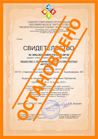 Выдача свидетельства (допуска) саморегулируемой организации в области энергетического обследования (СРО энергоаудиторов)