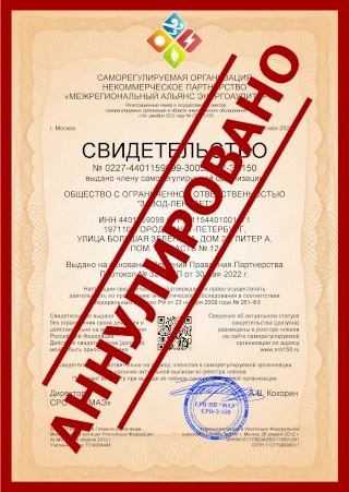 Выдача свидетельства (допуска) саморегулируемой организации в области энергетического обследования (СРО энергоаудиторов)
