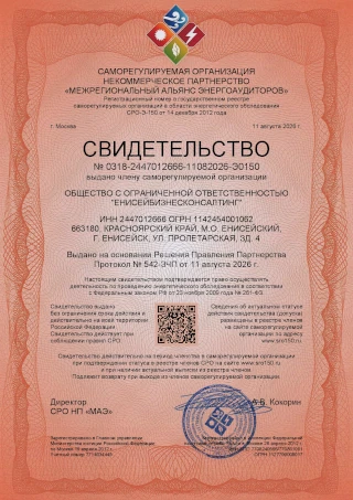 Выдача свидетельства (допуска) саморегулируемой организации в области энергетического обследования (СРО энергоаудиторов)